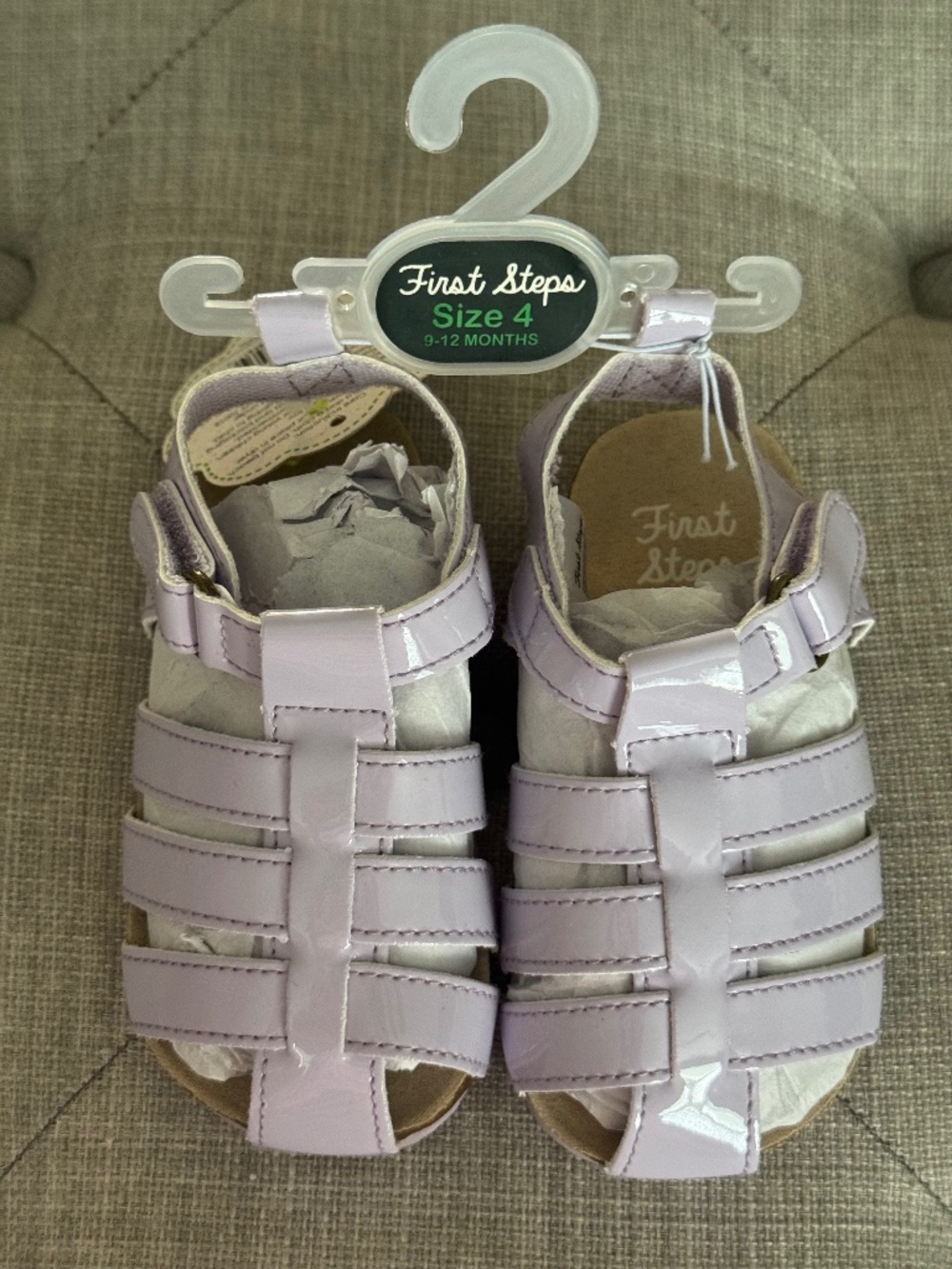 Lavender Baby Girl First Steps Size 4 Sandals